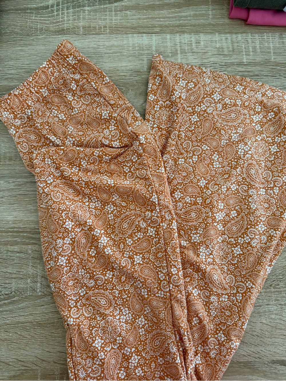 Forever 21 Rust Orange Paisley Wide-Leg Jumpsuit